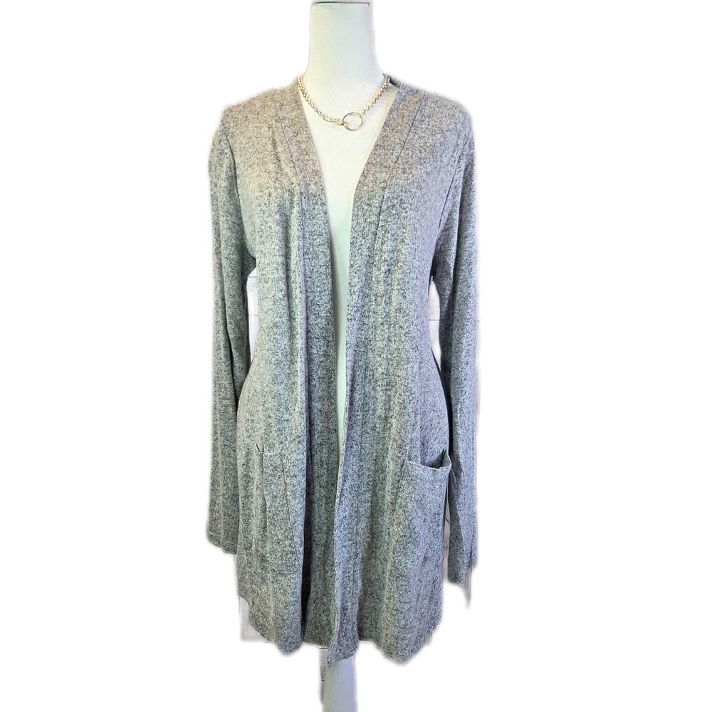 NWT Chic Heather Gray Open Front Cardigan